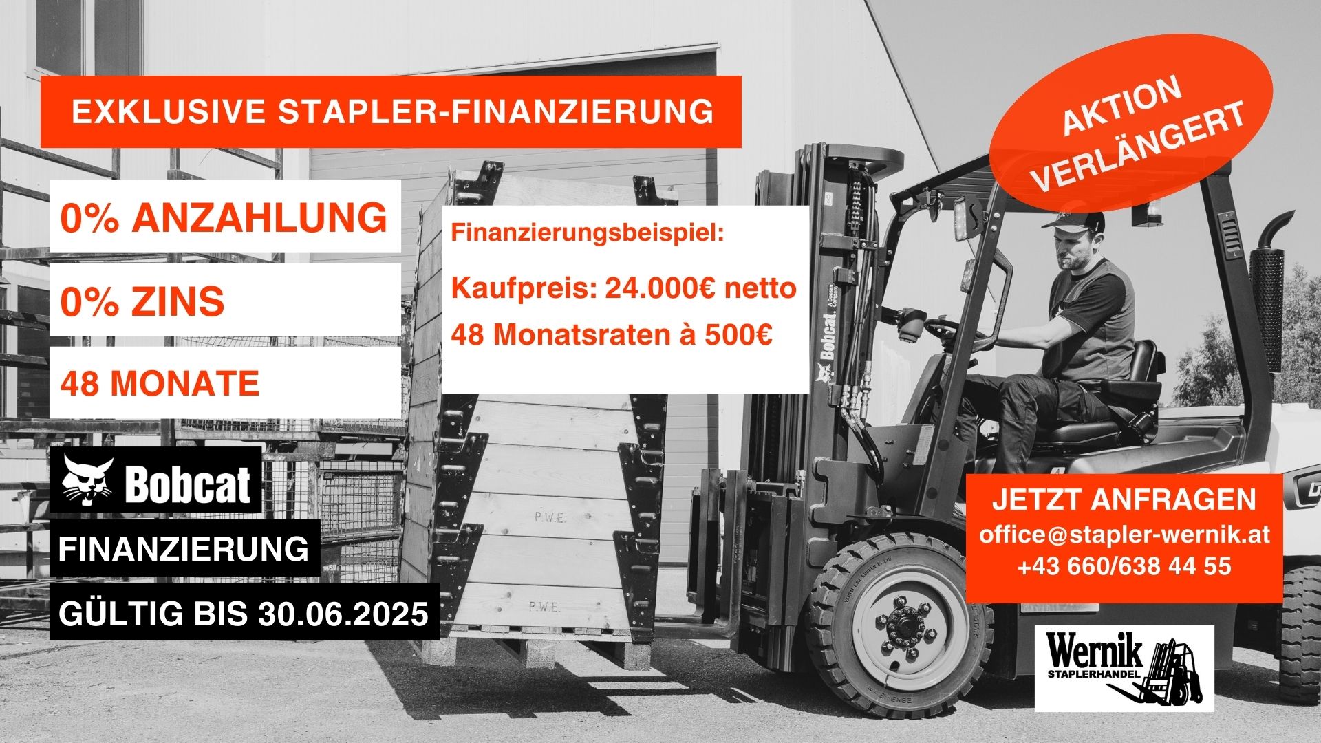 Bobcat Stapler Finanzierung 48 Monate 0 % Zinsen